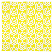  Lemon Yellow Lily Print Silk Scarf
